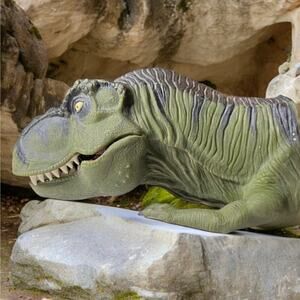 Vintage Jurassic Park Hand Puppet The Lost World Rubber Realistic T-Rex